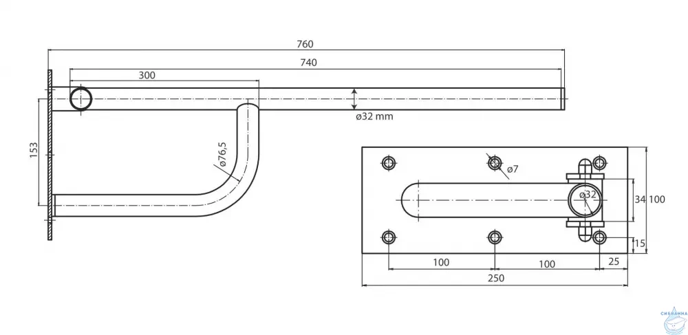 Поручень Bemeta Help 301102091