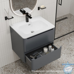 Тумба под раковину IDDIS Edifice 60 см темно-серый EDI60D0i95