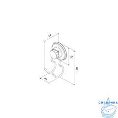 Крючок, проволока стальная, черный матовый, Easy, Milardo, EASBWS0M41