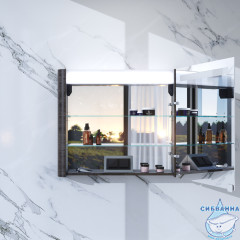 Зеркало-шкаф AM.PM Sensation 80 L табачный дуб