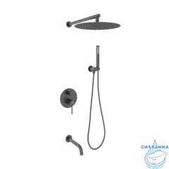 Душевая система Oliveeka Y-Line 300 1 режим OL-88939017-BGM (оружейная сталь)