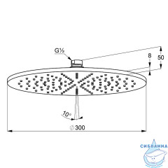 Верхний душ Kludi A-Qa 64330N0-00 300 (брашированное золото)