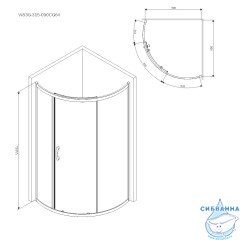 Душевое ограждение AM.PM Like 90x90 W83G-315-090CG64 профиль хром , стекло тонированное (без поддона)