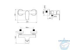 Смеситель для душа Aquatek Оберон AQ1260BG (золото шлифованное)