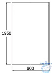 Боковая стенка Jacob Delafon Contra 80 см E22FC80-GA профиль хром, стекло прозрачное