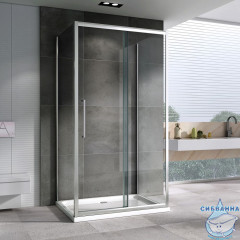 Душевое ограждение ABBER Schwarzer Diamant 170x80 профиль хром, стекло прозрачное AG30170H-S80-S80 (без поддона)