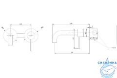 Смеситель для раковины встраиваемый ABBER Wasser Kreis AF8112RG (розовое золото)