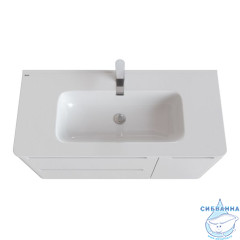 Тумба с умывальником, напольная, 100 см, белая, Edifice, IDDIS, EDI10WFi95K