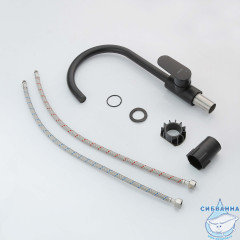 Смеситель для кухни Aquatek Ника AQ1882MB (черный матовый)