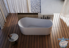 Акриловая ванна ABBER AB9496-1.5 R 150x75 с каркасом