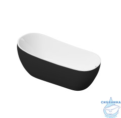 Акриловая ванна Grossman Galaxy GR-1403MB 170x75 с каркасом (белый/черный матовый)