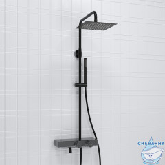 Душевая система Wasserkraft 250 1 режим A114.255.217.CB Thermo (черный матовый)