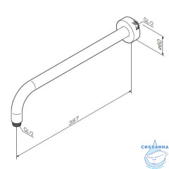 Держатель верхнего душа AM.PM F0522701 (черный матовый)