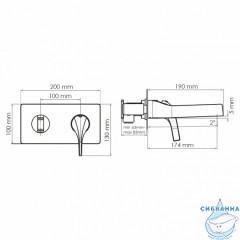 Встраиваемый смеситель для раковины Wasserkraft Sauer 7130 (матовое золото)