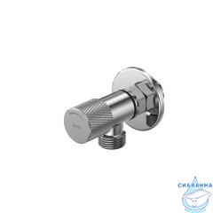 Кран угловой, с отражателем, 1/2; 1/2, кран-букса, латунь, хром, IDDIS, 910B0A6C2SBZ