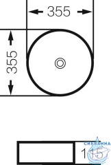 Раковина на столешницу 36 см Grossman GR-5010GW 