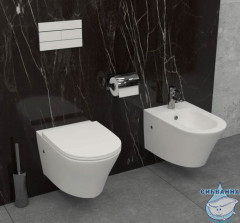 Унитаз подвесной безободковый Jacob Delafon Rodin+ (с сиденьем Soft Close (микролифт)