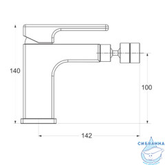 Смеситель для биде Gappo G5017-8 без донного клапана) (хром/белый)