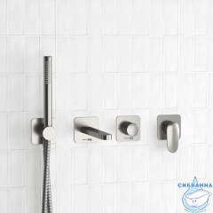 Встраиваемый смеситель для ванны Wasserkraft A1451.272.274.275.100.276 (никель )