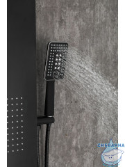 Душевая панель Frap F24005-6 (черный матовый)