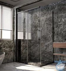 Душевое ограждение Veconi Premium Trento 150x100 профиль графит, стекло прозрачное PTC40-SP-150100-GR-01-C4 (без поддона)