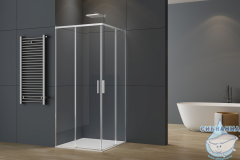 Душевое ограждение Vincea Soft 90x90 профиль хром, стекло прозрачное VSS-3SO2900CL