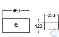 Раковина на столешницу 46 см SantiLine SL-1100