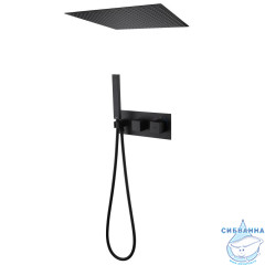 Душевая система Abber Daheim AF8255B 500 1 режим (черный матовый)