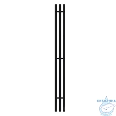 Полотенцесушитель электрический Terminus Tres 16х160 круглая (с возможностью скрытого подключения) (черный муар)