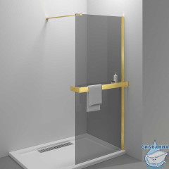 Walk-in Vincea Walk In HR 90 профиль брашированное золото, стекло тонированное VSW-4HR900CGG