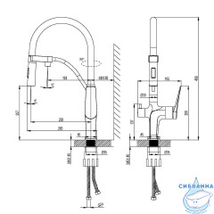  Смеситель для кухни Lemark Bronx LM3761MW (белый матовый)