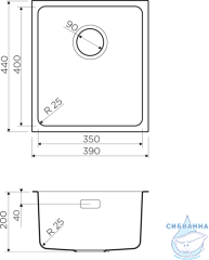 Кухонная мойка Omoikiri Tadzava 39-U-AB 4993078