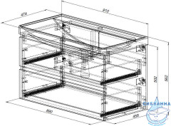 Тумба под раковину Aquanet Вега 90 00337950