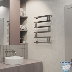 Полотенцесушитель электрический Indigo Muza (с таймером) 50х60 хром (с возможностью скрытого подключения, подключение R)
