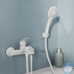 Смеситель для ванны Milardo Rora RORWT00M02 (белый матовый)