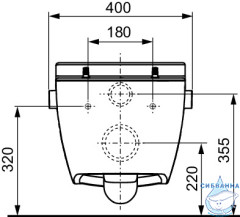 Унитаз подвесной безободковый, с функцией биде TECEone 9700200 (с сиденьем Soft Close (микролифт))