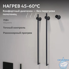 Полотенцесушитель электрический ABBER Charme AH4002MB черный матовый