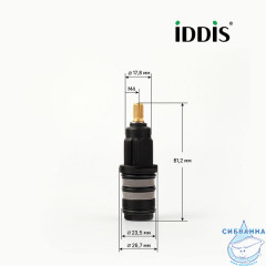 Картридж для смесителя, 27 мм, термостат, IDDIS, 999C2704SM
