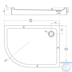 Акриловый поддон Veconi 120x90 TZ55R-12090-C5