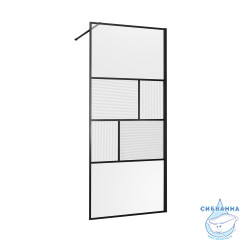 Walk-in Vincea Walk In HS 90 профиль черный, стекло прозрачное/рифленое VSW-1HC900CFB