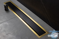 Дренажный трап для душа Pestan Confluo Premium Line Black Glass Gold 950 13100125 решеткой