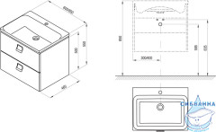 Тумба под раковину 60 см Ravak Comfort  белая X000001377