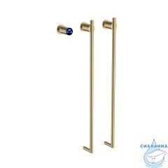 Полотенцесушитель электрический Terminus Рондо П2 35х76 (с возможностью скрытого подключения) (брашированное золото)