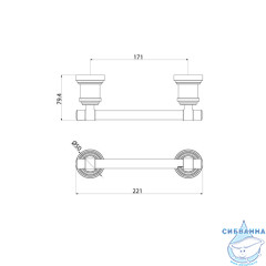 Держатель для туалетной бумаги, золото матовое, Виндзор (Windsor), IDDIS, WINMG00i43