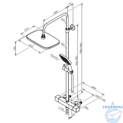 Душевая система Damixa Gala 953800300 (черный матовый)