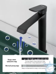 Смеситель для раковины Frap F1071-26 (черный матовый)