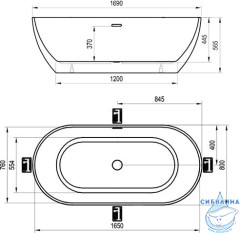 Акриловая ванна Ravak Freedom O 169x80 XC00100032