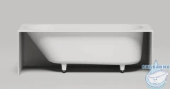 Ванна из искусственного камня Salini Fabia 180x80 (материал S-Sense, белый матовый)