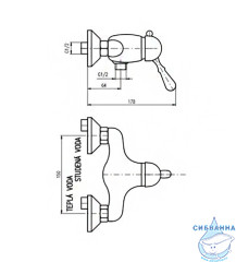 Смеситель для душа Rav Slezak Лабе L581.5CMATC (черный)