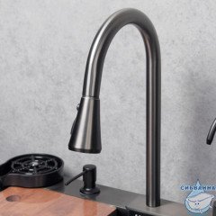 Кухонная мойка Calypso 68 см CS6846-9 (оружейная сталь)